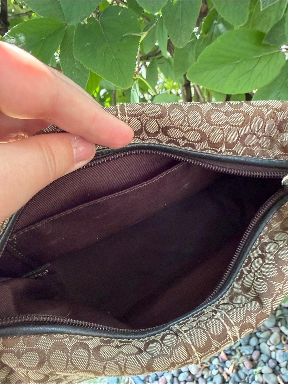 Coach Brown Signature Canvas small bag - Picture 7 of 7